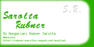 sarolta rubner business card